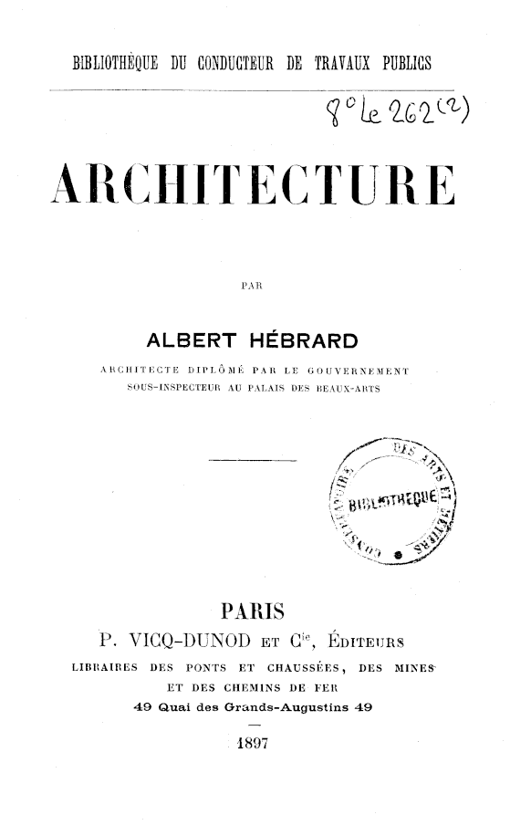 Page de titre du 8LE262.2