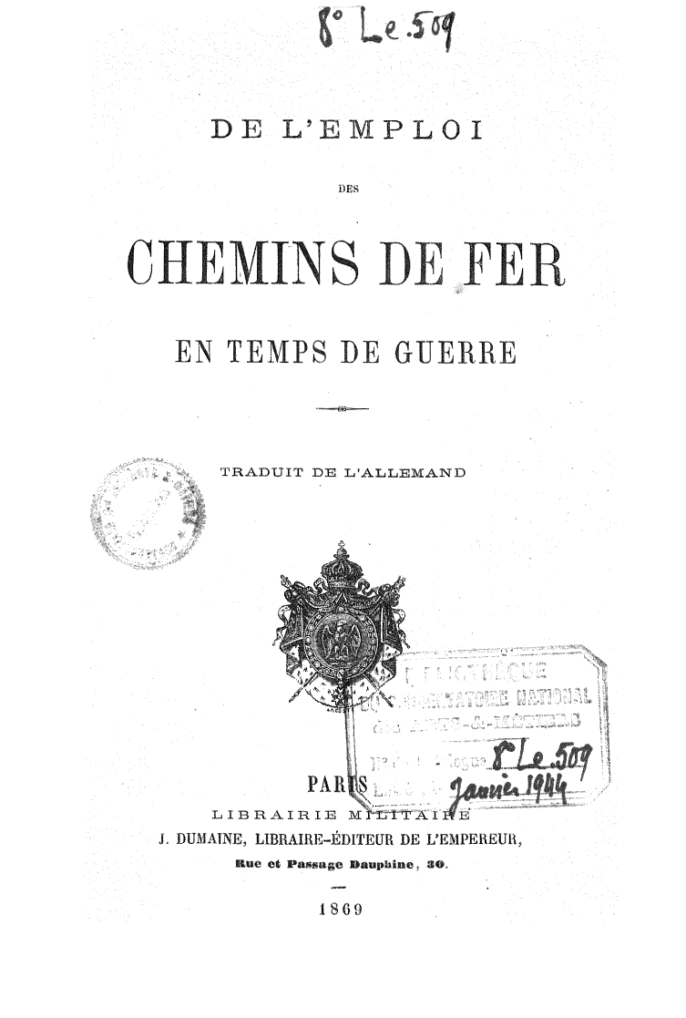 Page de titre du 8LE509