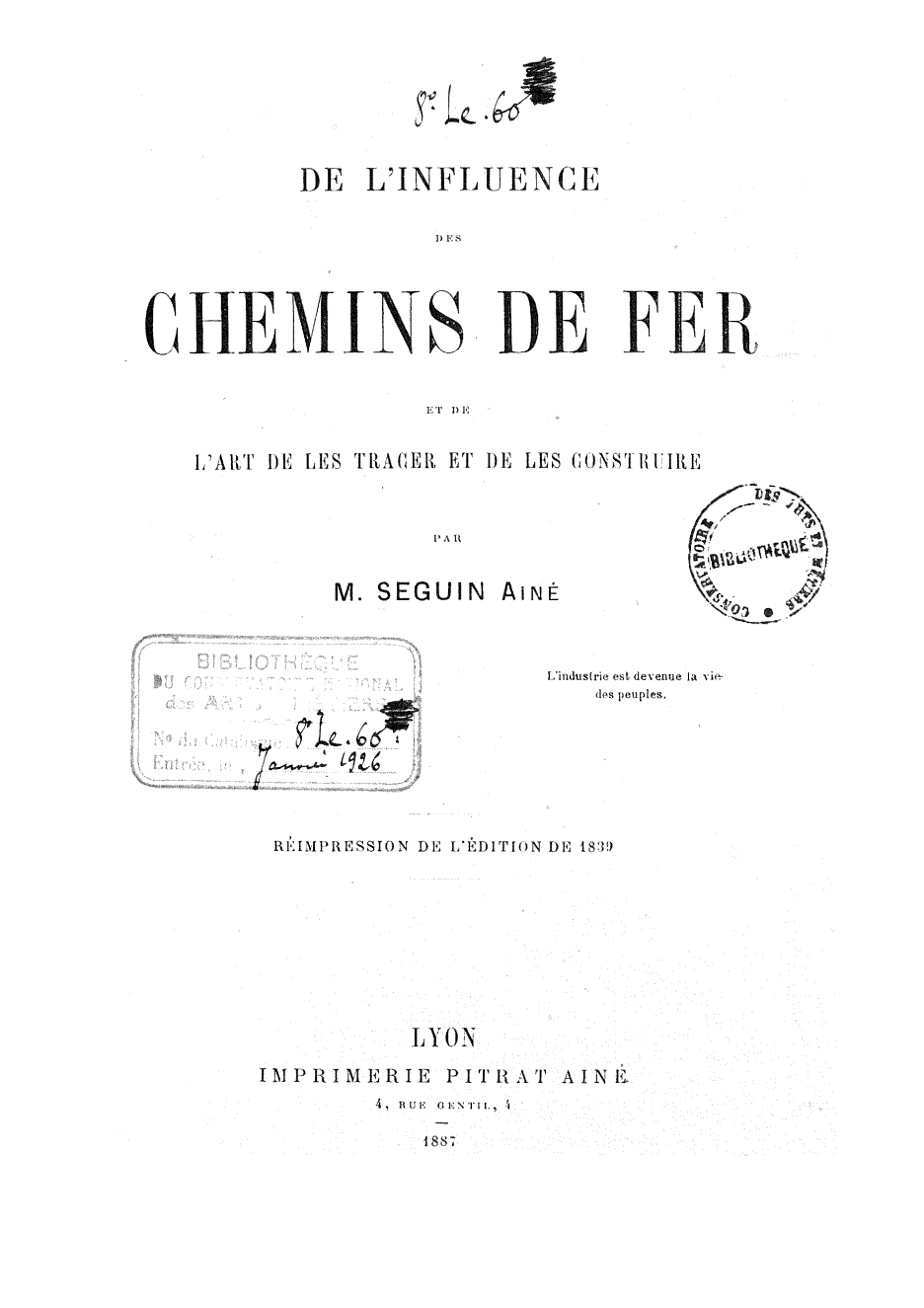 Page de titre du 8LE60