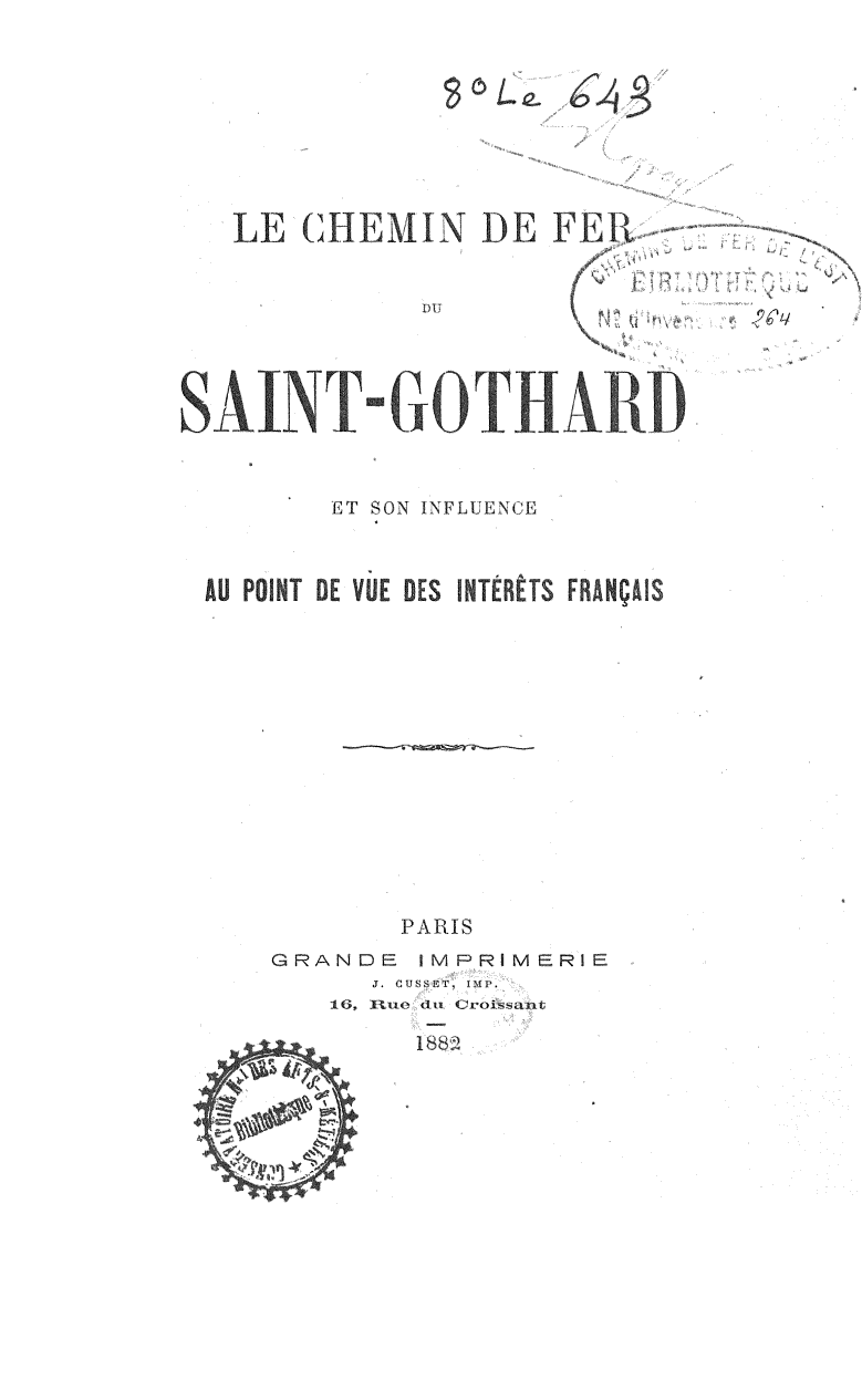 Page de titre du 8LE643