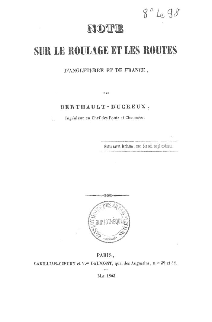 Page de titre du 8LE98