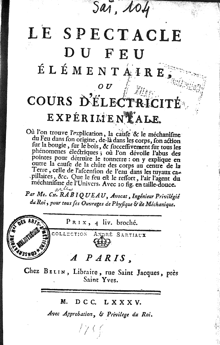 Page de titre du 8SAR104