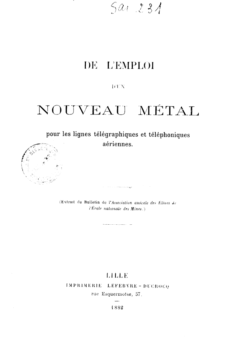 Page de titre du 8SAR231