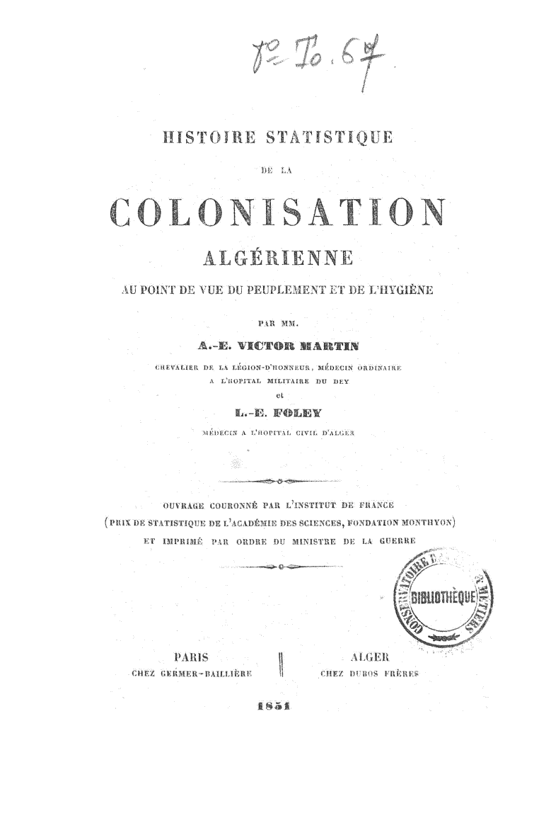 Page de titre du 8TO67