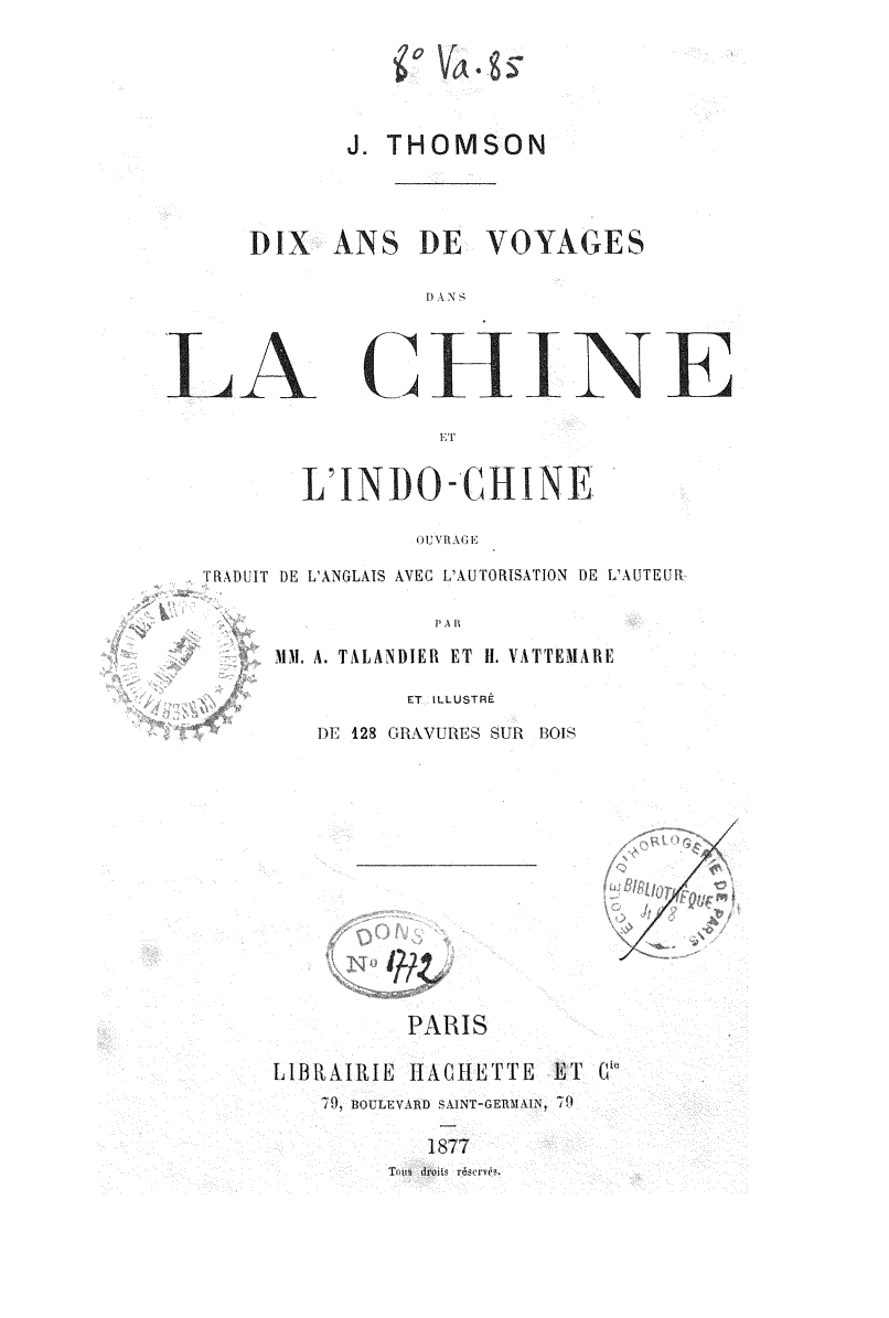 Page de titre du 8VA85