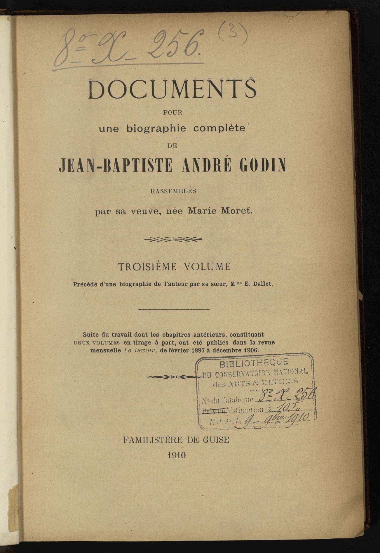 Page de titre du 8X256.3