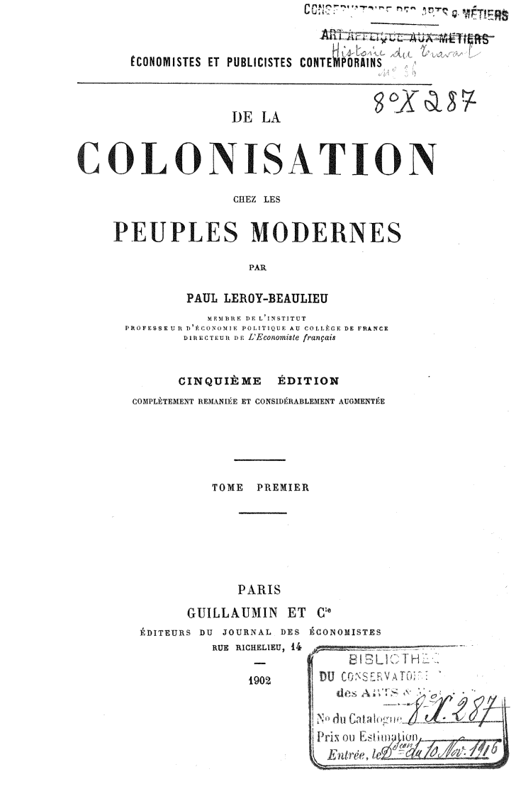 Page de titre du 8X287.1