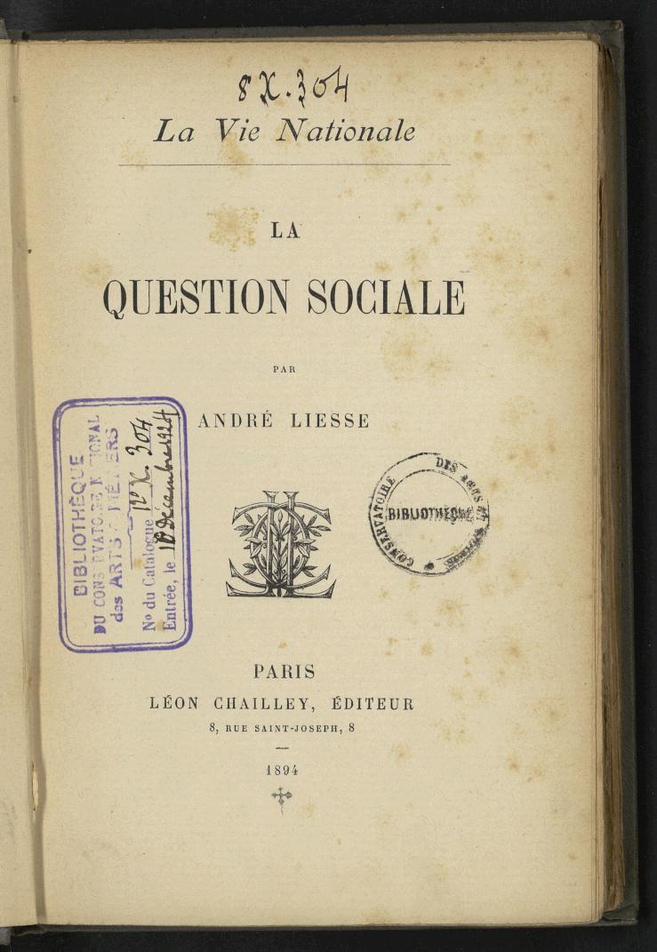 Page de titre du 8X304