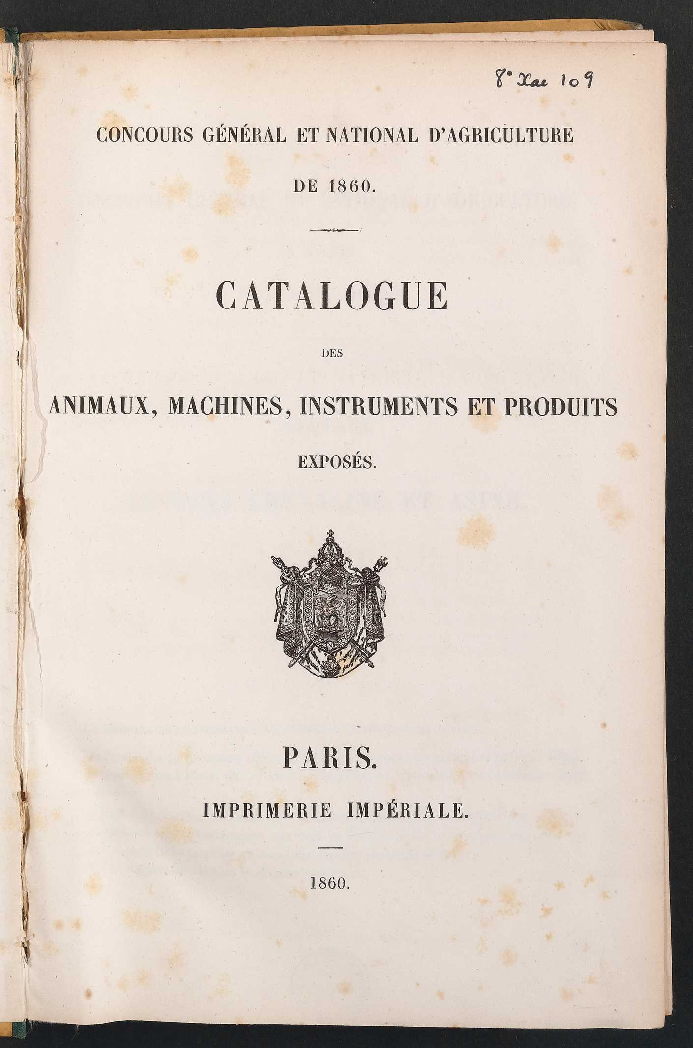 Page de titre du 8XAE109