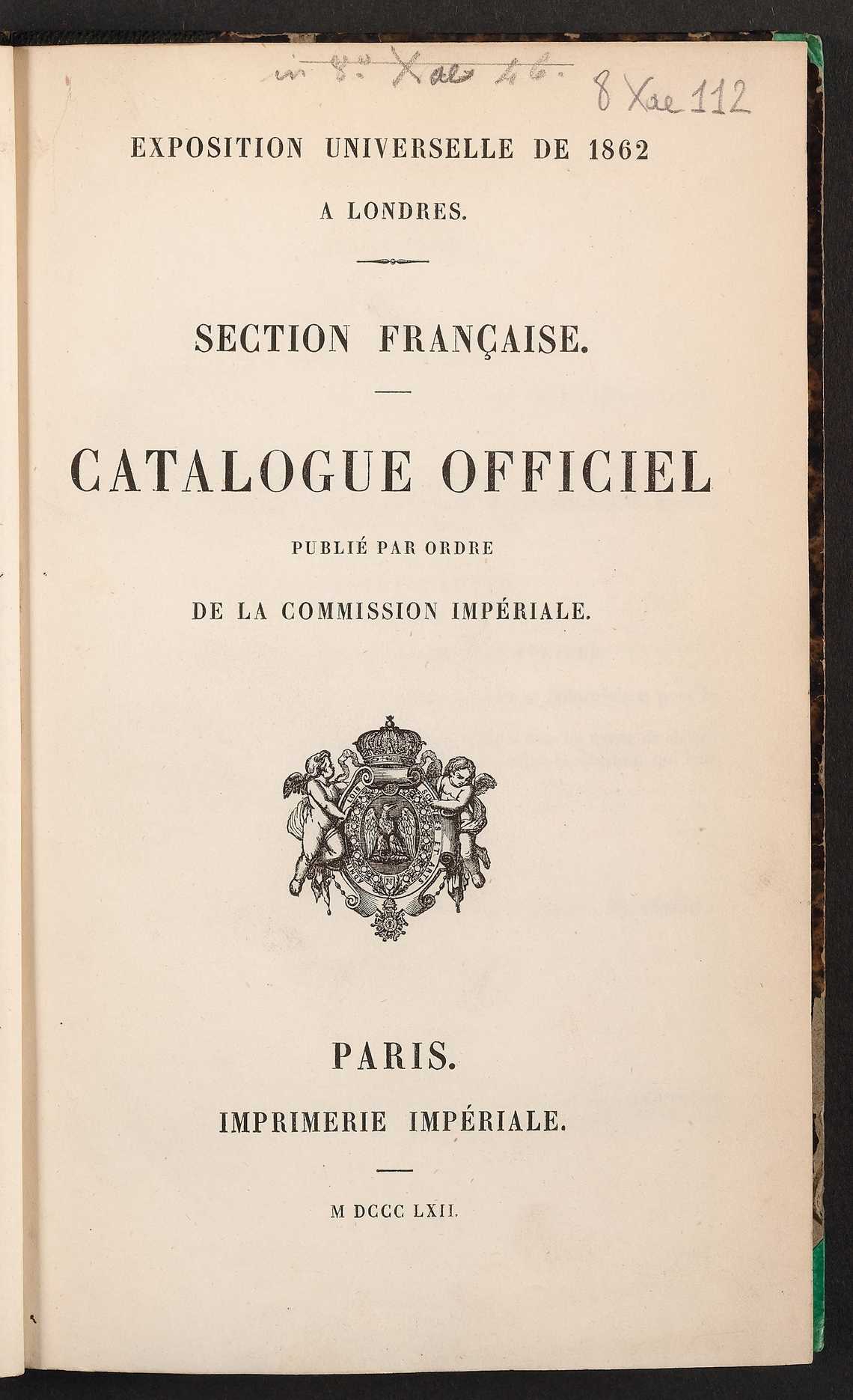 Page de titre du 8XAE112