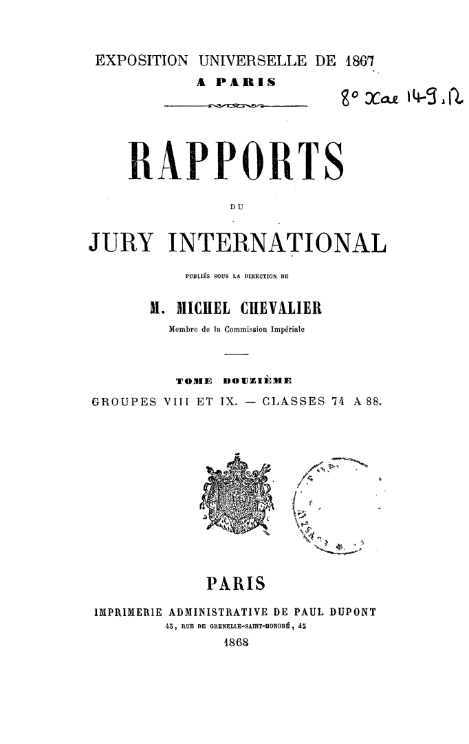 Page de titre du 8XAE149.12