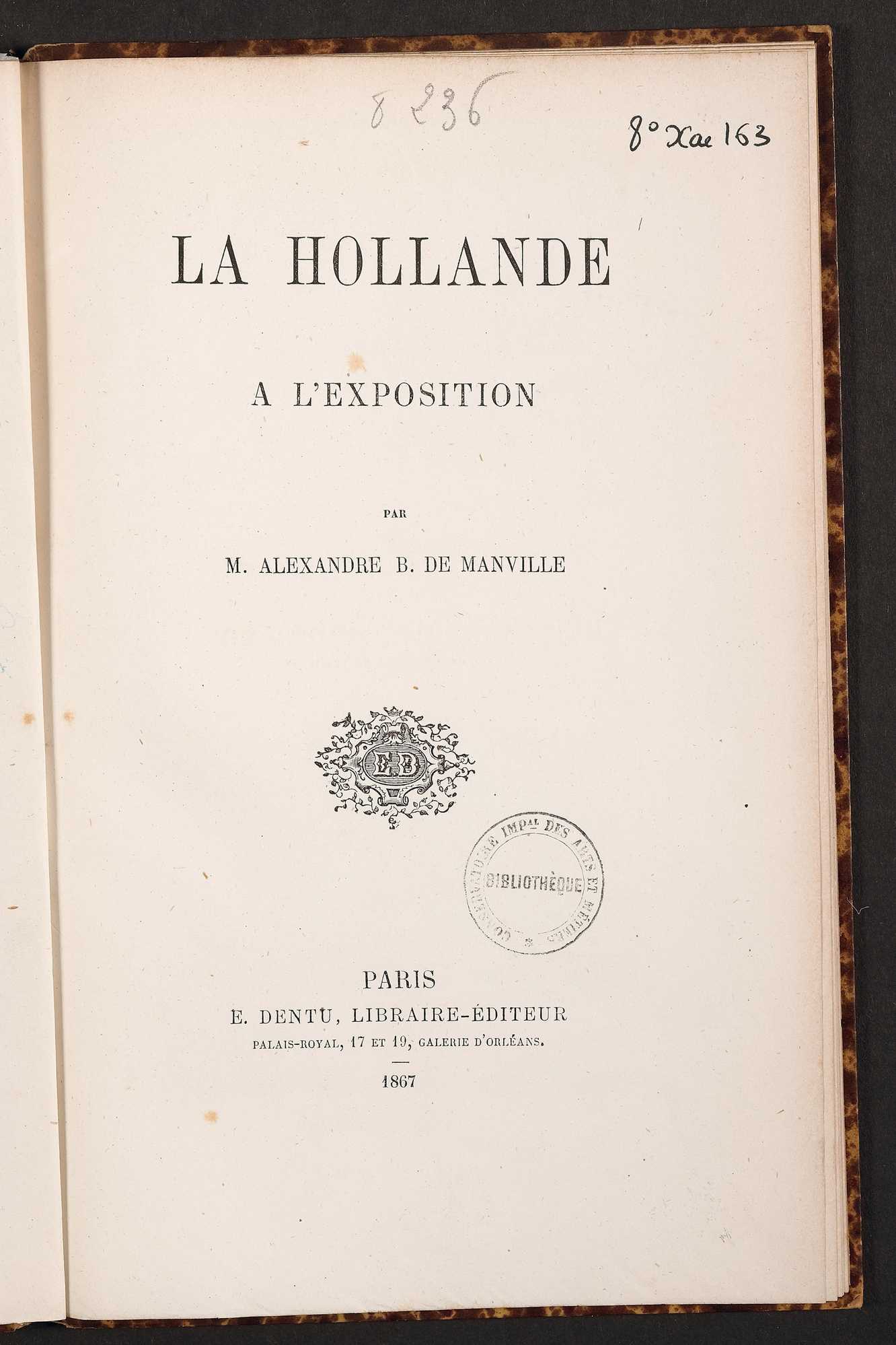 Page de titre du 8XAE163