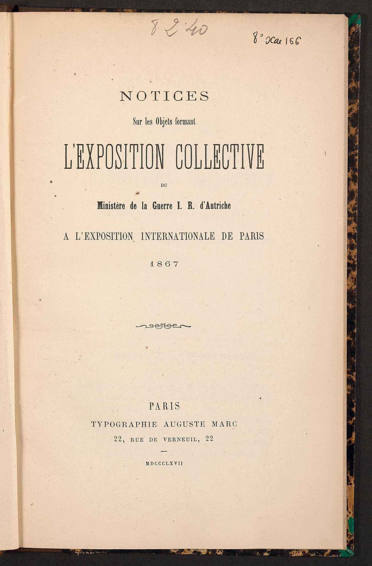 Page de titre du 8XAE166