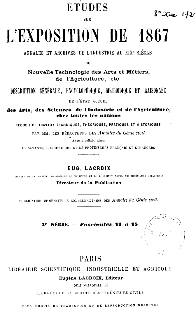 Page de titre du 8XAE172.3