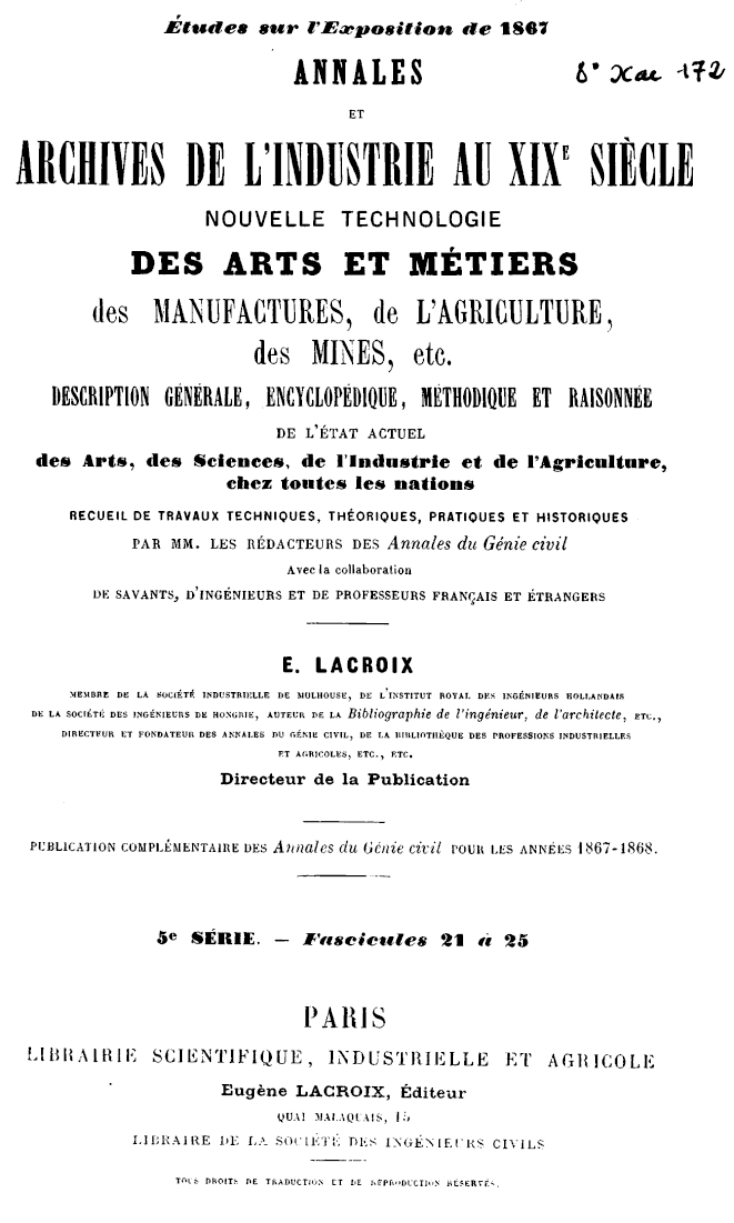Page de titre du 8XAE172.5
