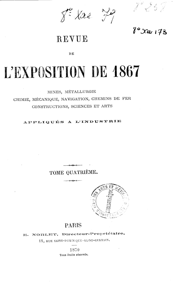 Page de titre du 8XAE173.4