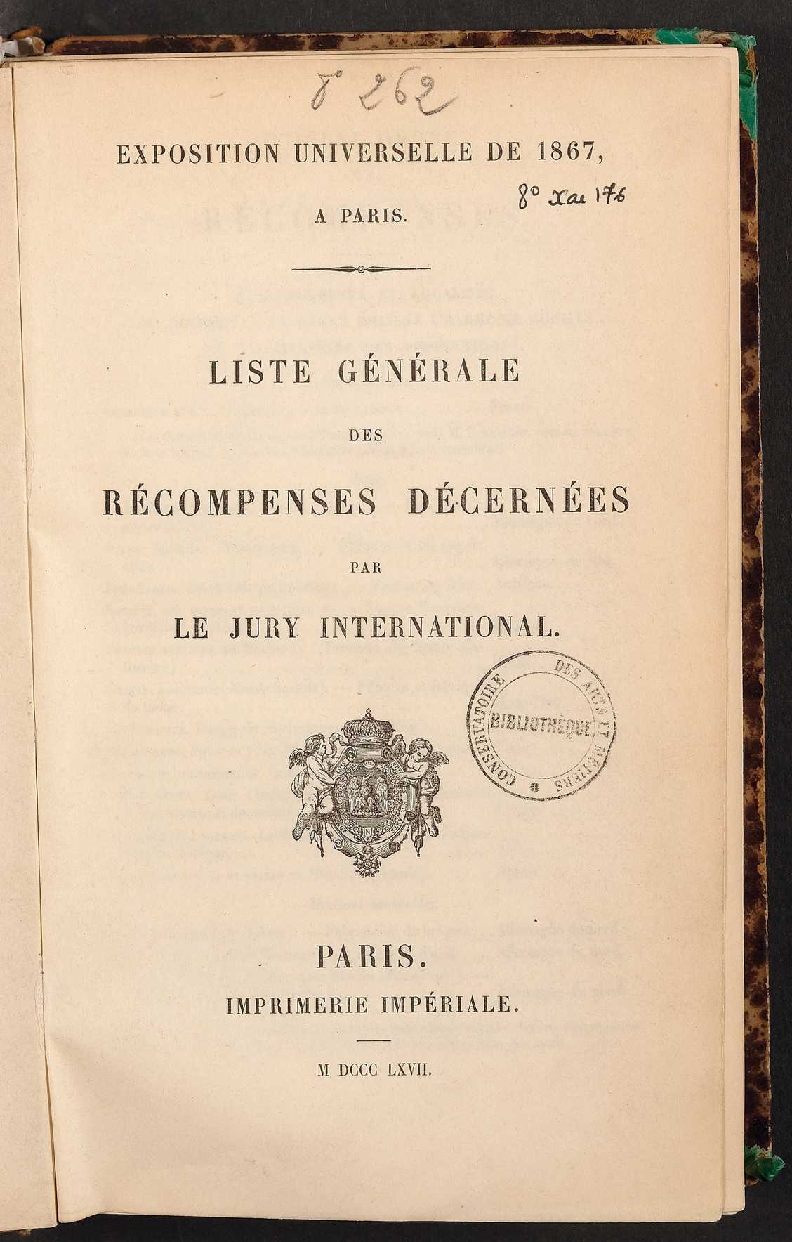 Page de titre du 8XAE176