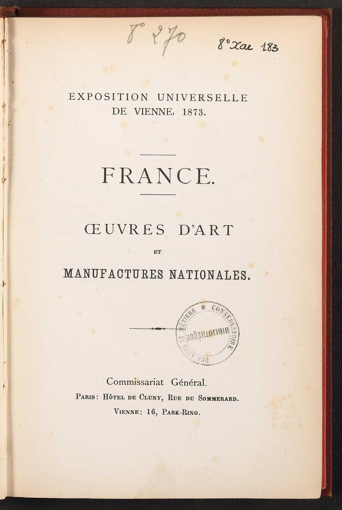 Page de titre du 8XAE183