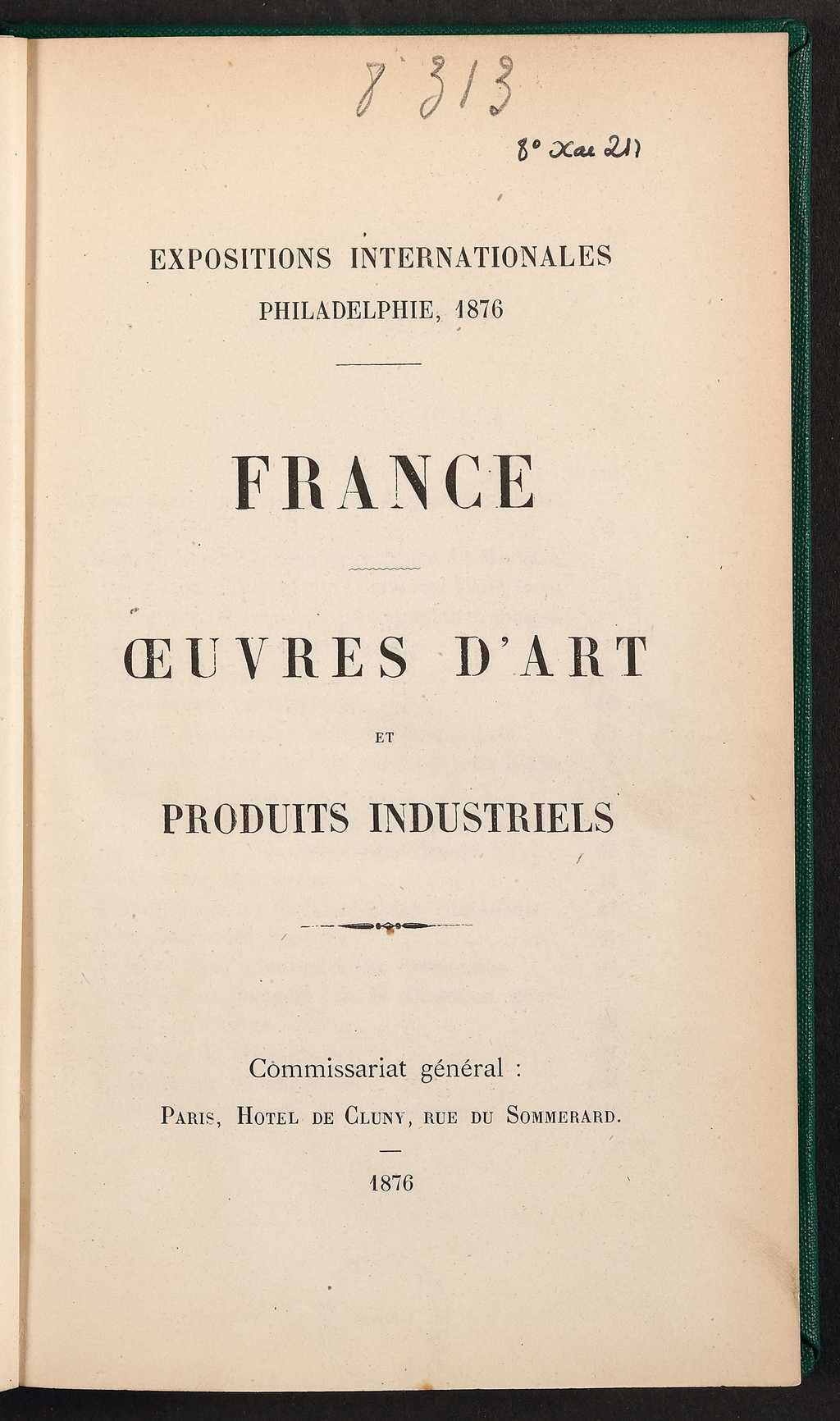 Page de titre du 8XAE211