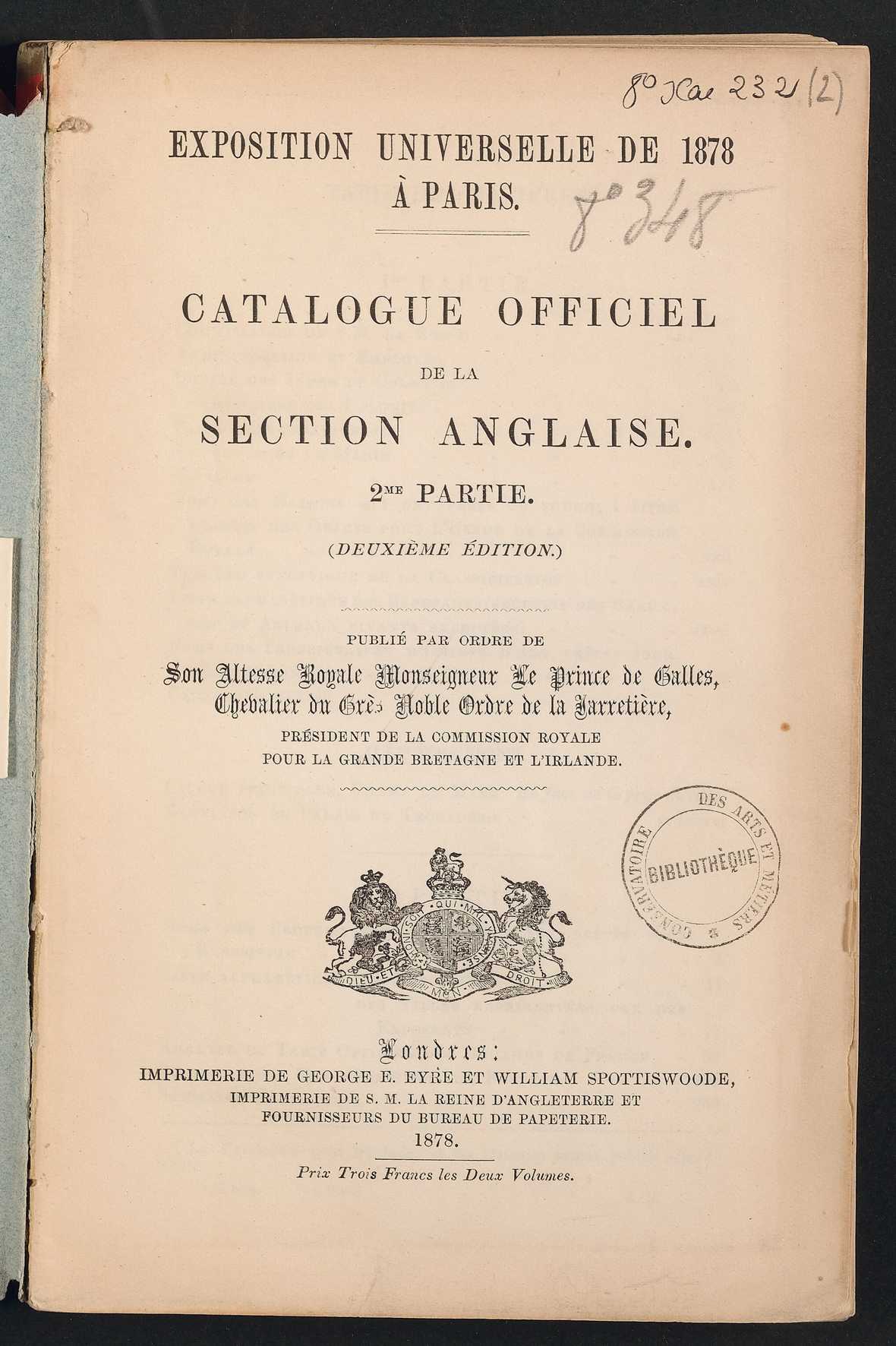 Page de titre du 8XAE232.2