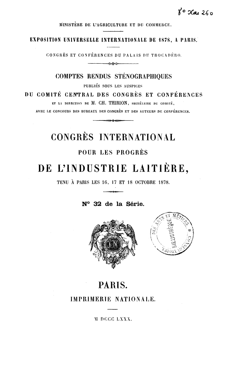 Page de titre du 8XAE260