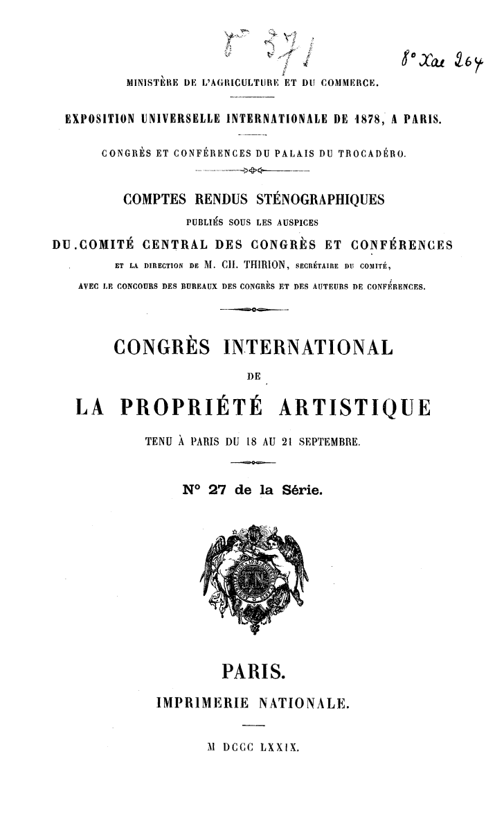 Page de titre du 8XAE264