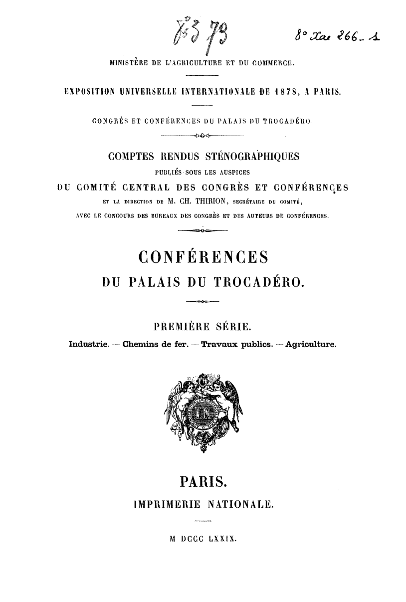 Page de titre du 8XAE266.1