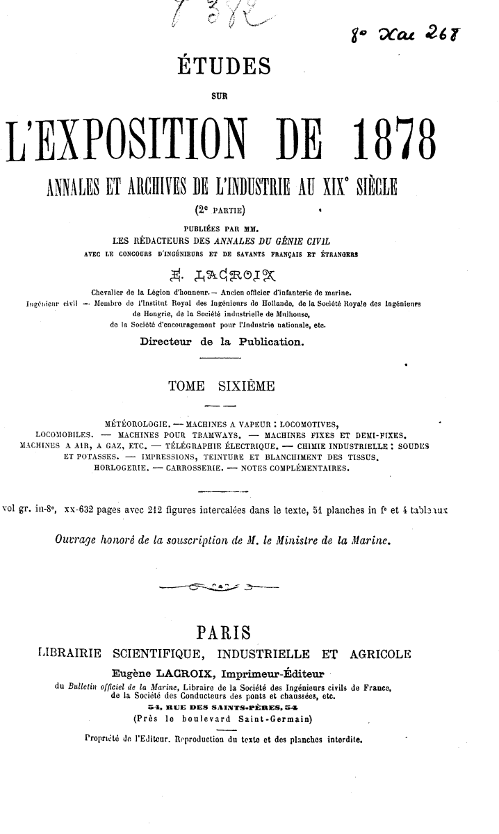 Page de titre du 8XAE268.6