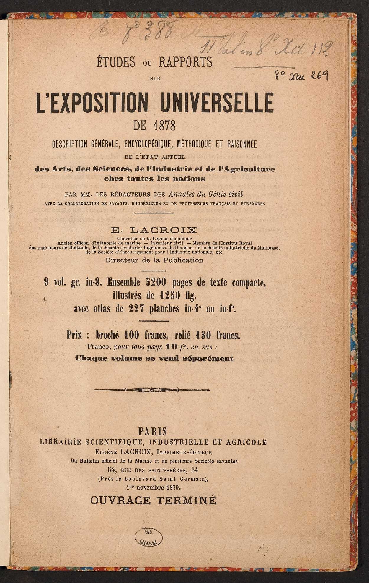 Page de titre du 8XAE269