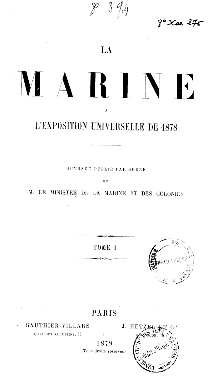 Page de titre du 8XAE275.1