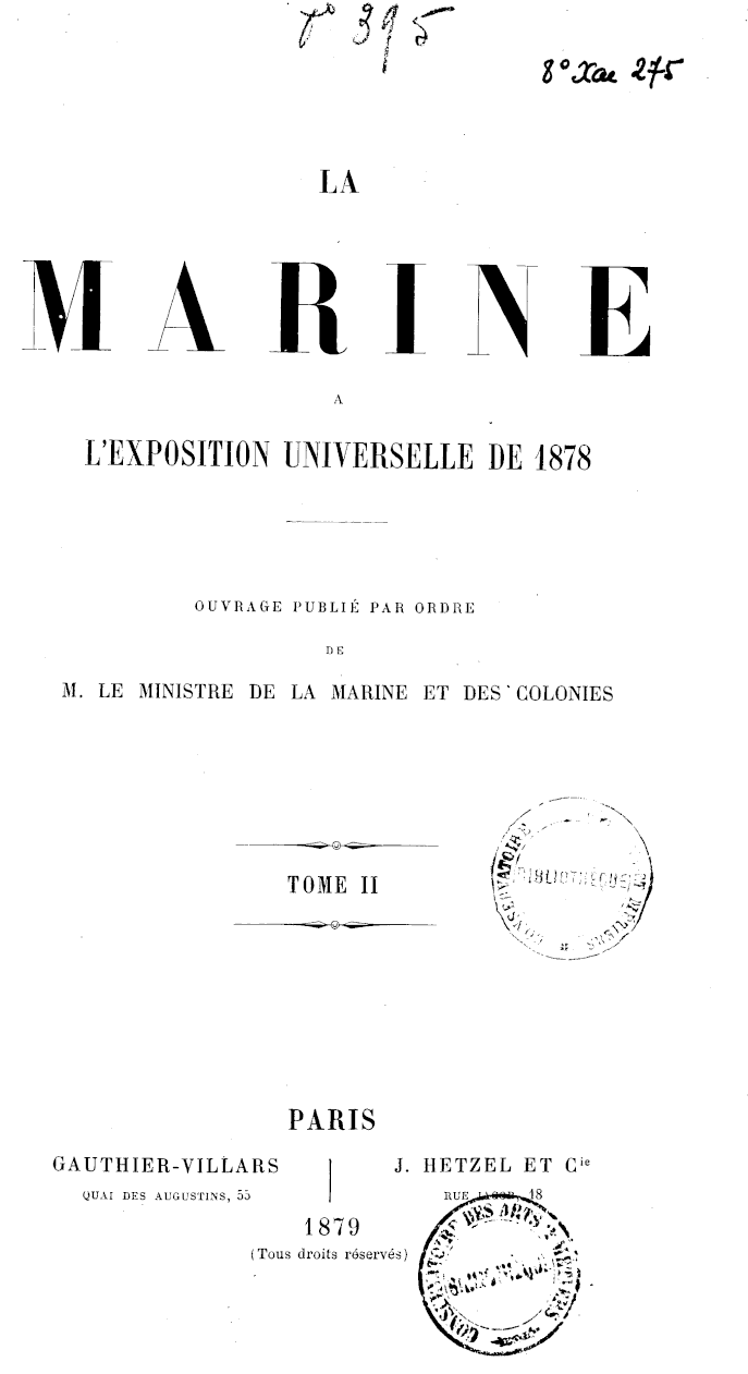 Page de titre du 8XAE275.2