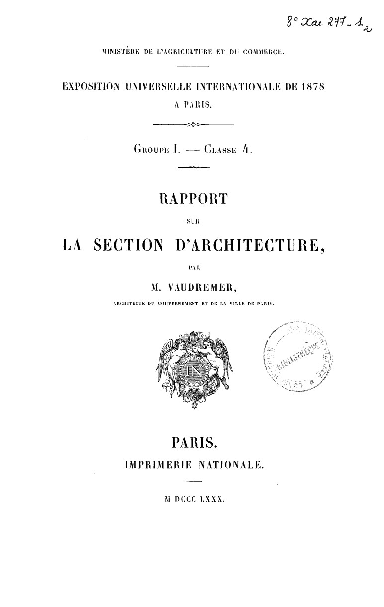 Page de titre du 8XAE277-1.2