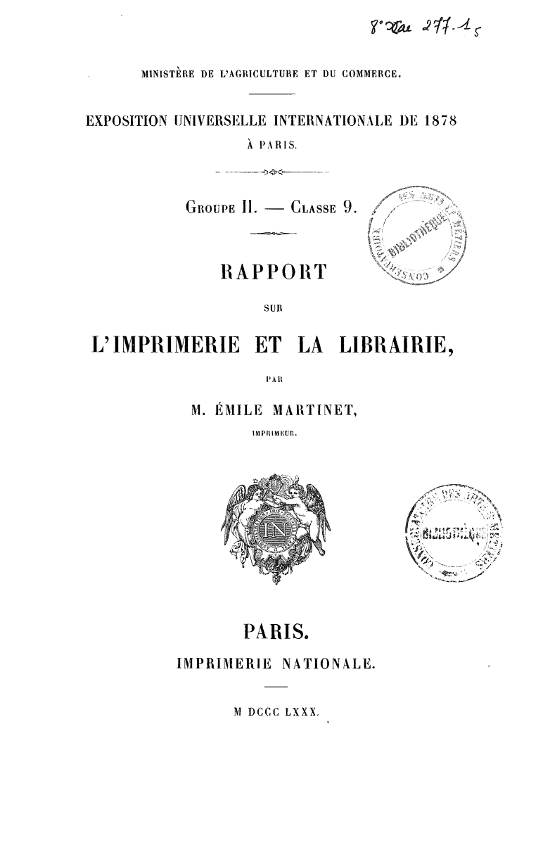 Page de titre du 8XAE277-1.5