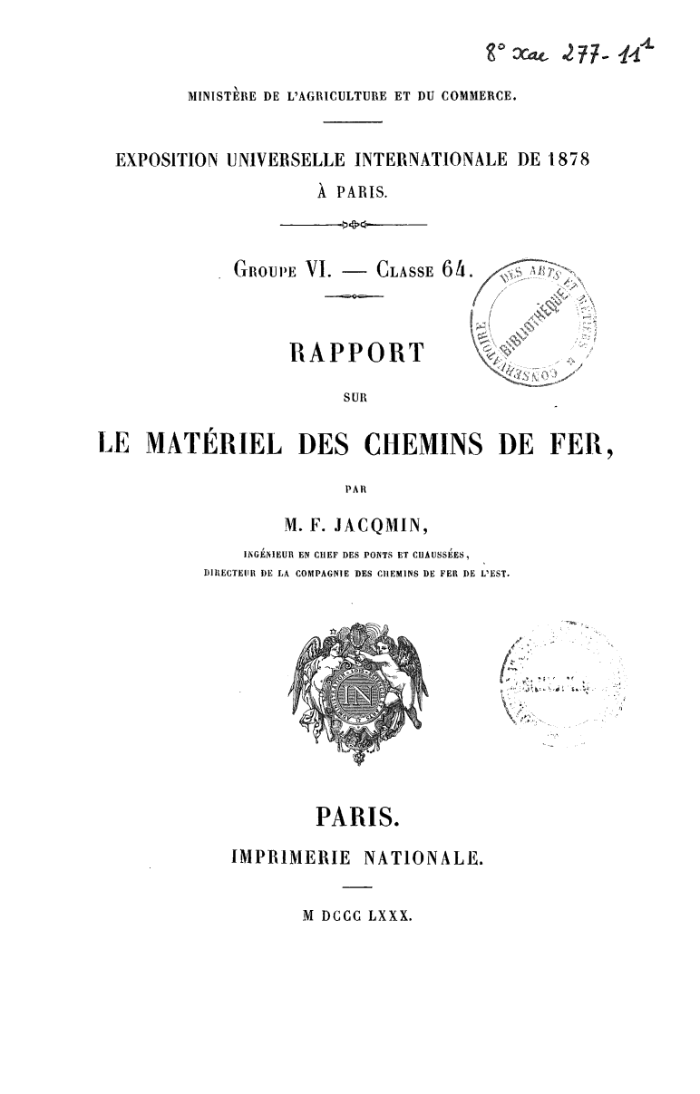 Page de titre du 8XAE277-11.1