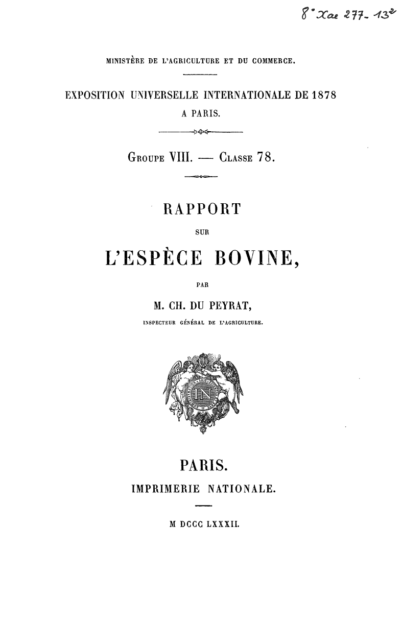 Page de titre du 8XAE277-13.2