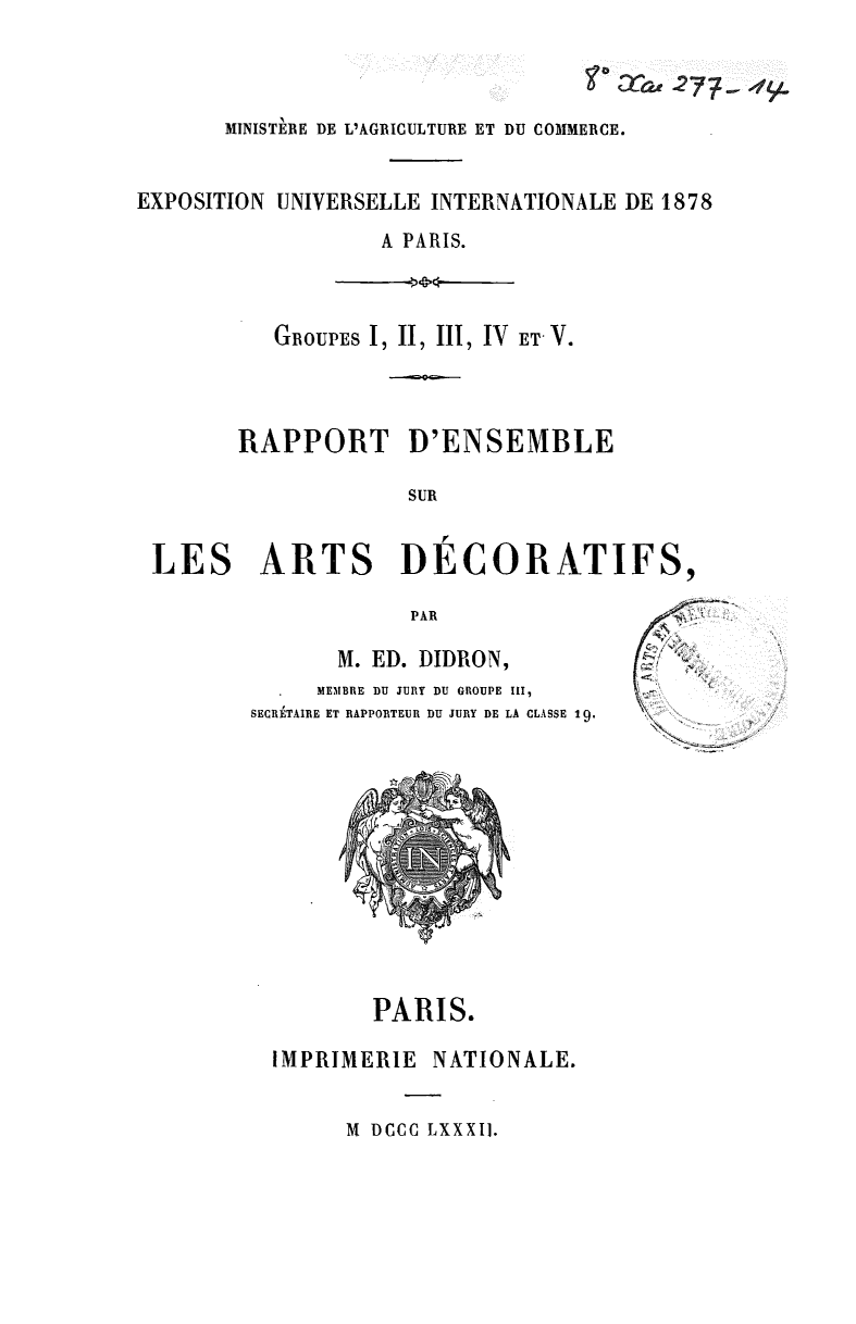 Page de titre du 8XAE277-14.1