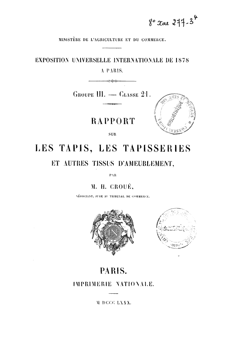 Page de titre du 8XAE277-3.4