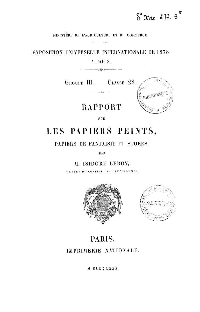 Page de titre du 8XAE277-3.6