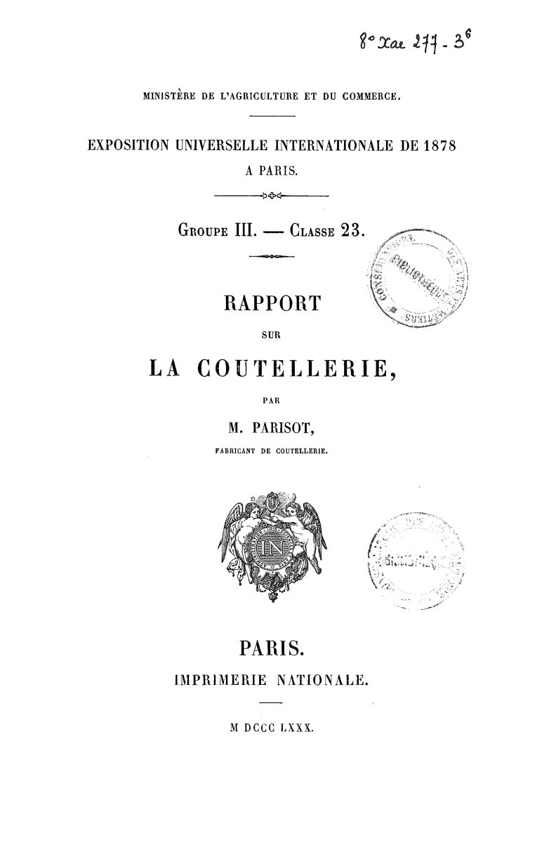 Page de titre du 8XAE277-3.7