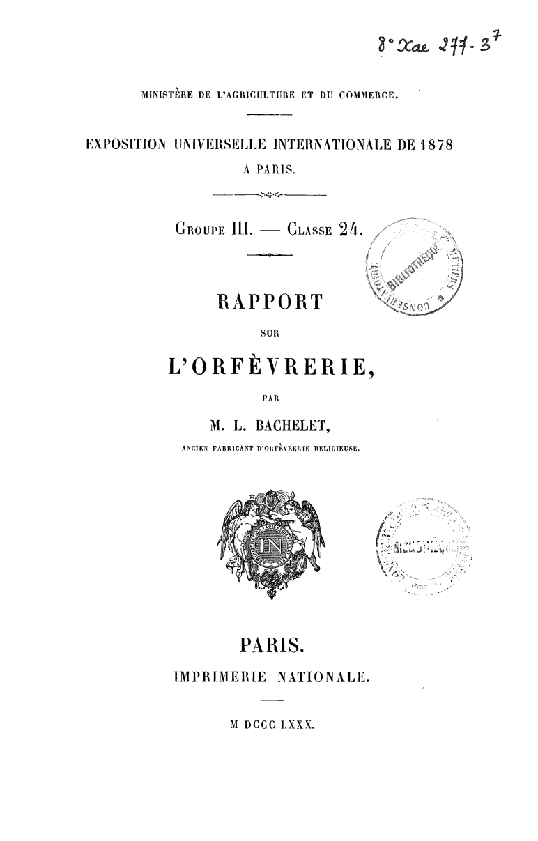 Page de titre du 8XAE277-3.8