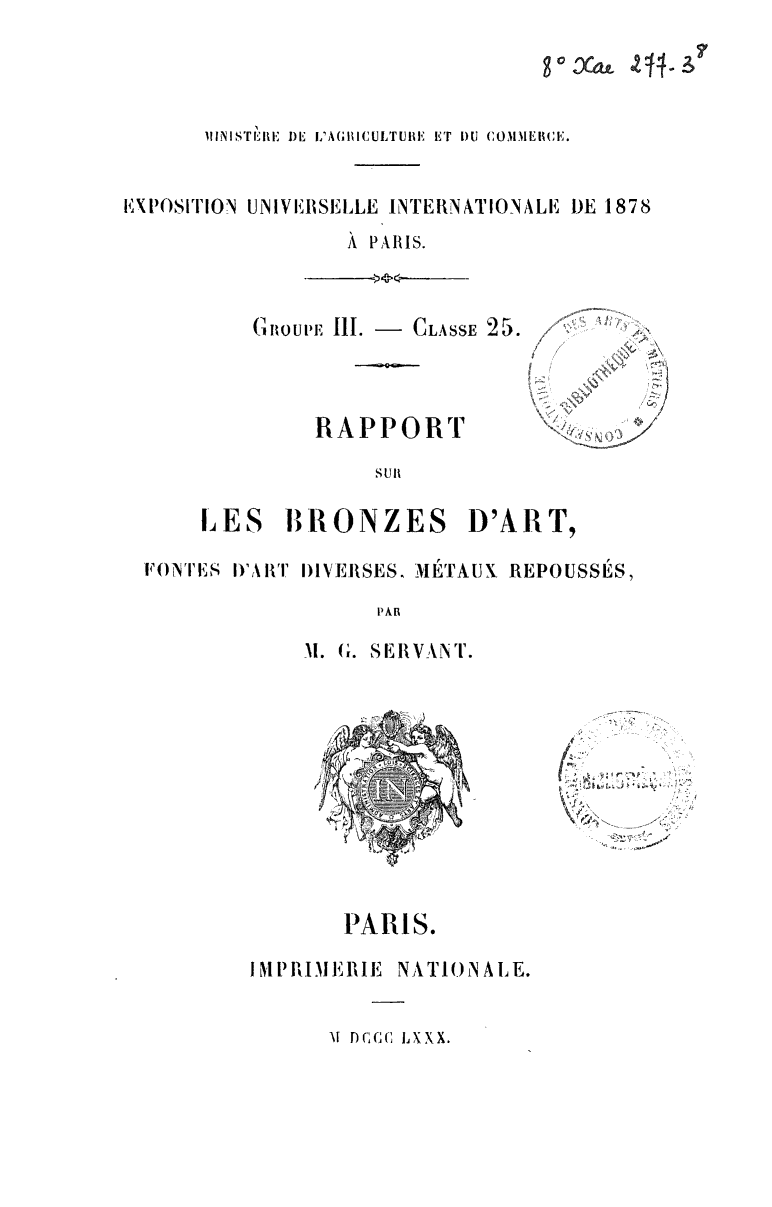 Page de titre du 8XAE277-3.9