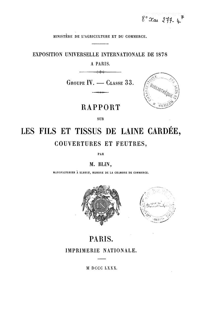 Page de titre du 8XAE277-4.4