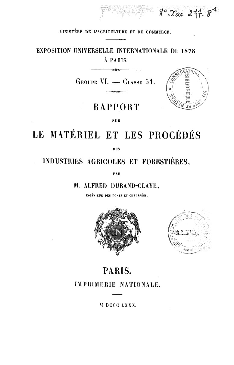 Page de titre du 8XAE277-8.1