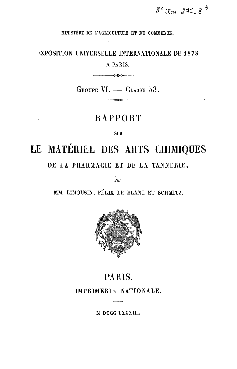 Page de titre du 8XAE277-8.3