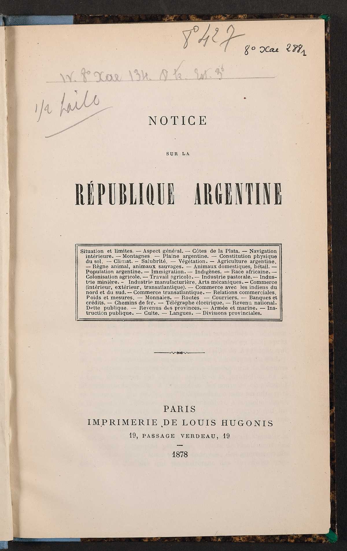 Page de titre du 8XAE288.1