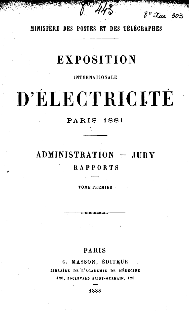 Page de titre du 8XAE303