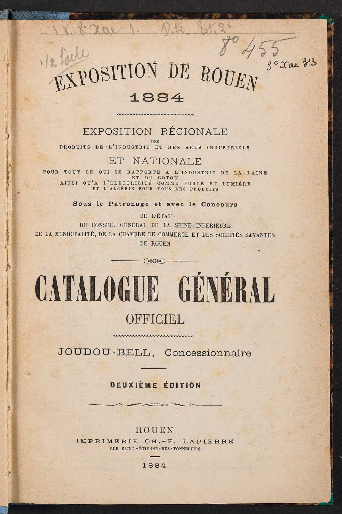 Page de titre du 8XAE313