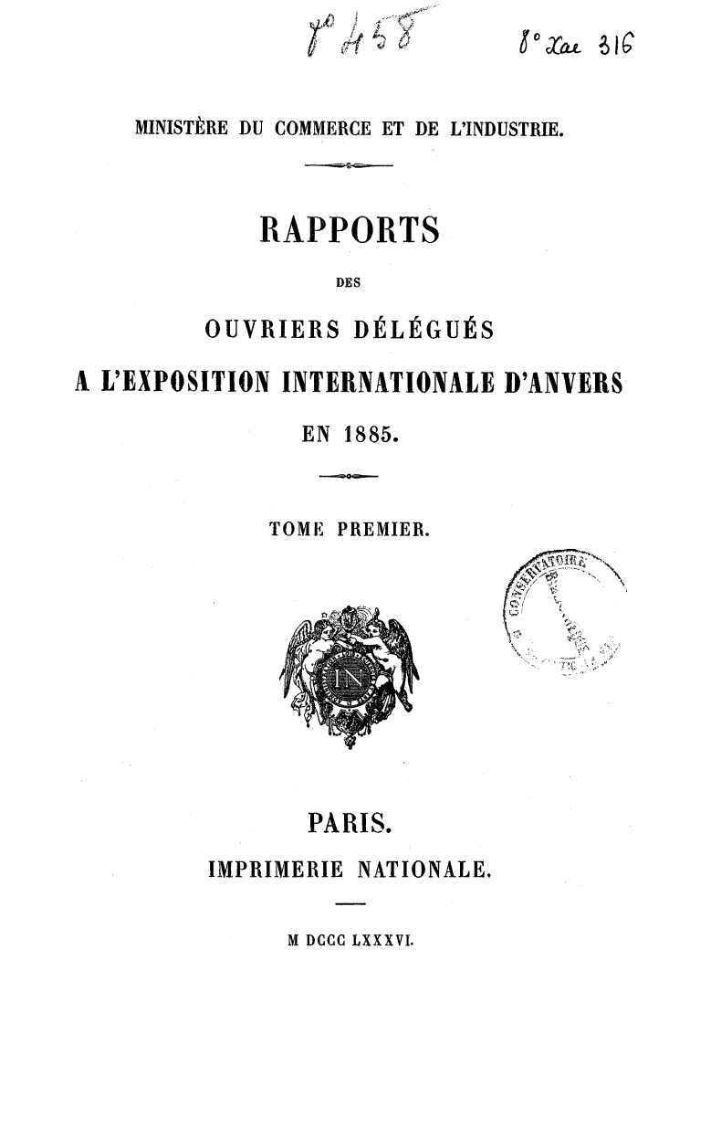 Page de titre du 8XAE316.1