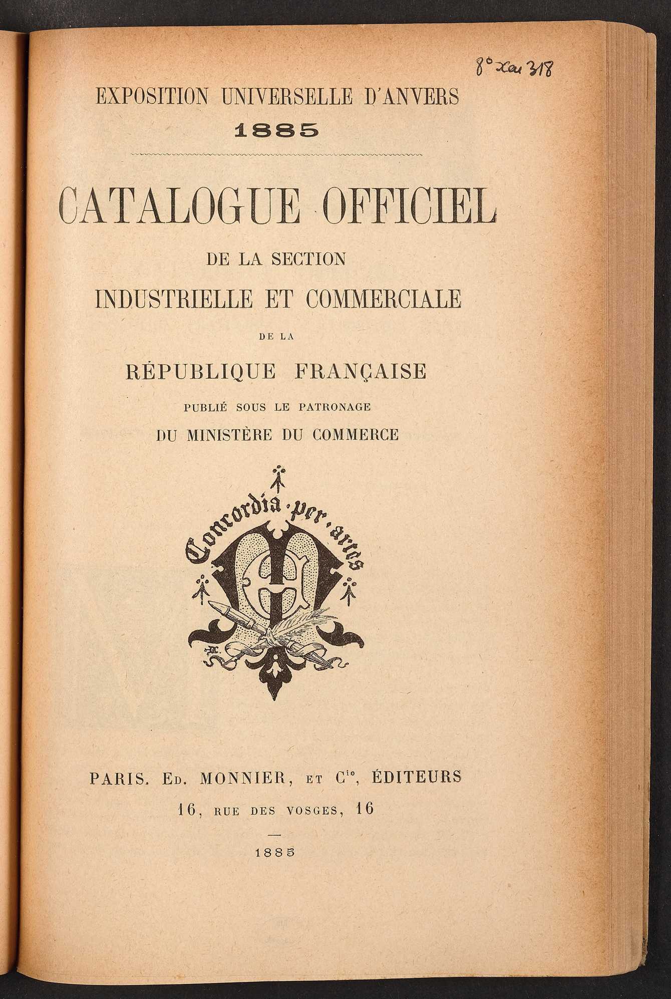 Page de titre du 8XAE318