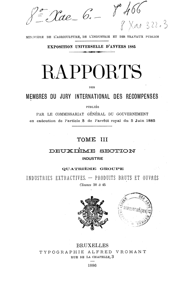 Page de titre du 8XAE322.3